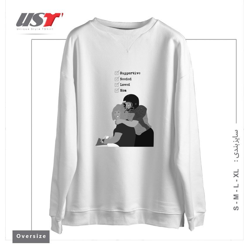 سوییشرت اورسایز طرح MOM