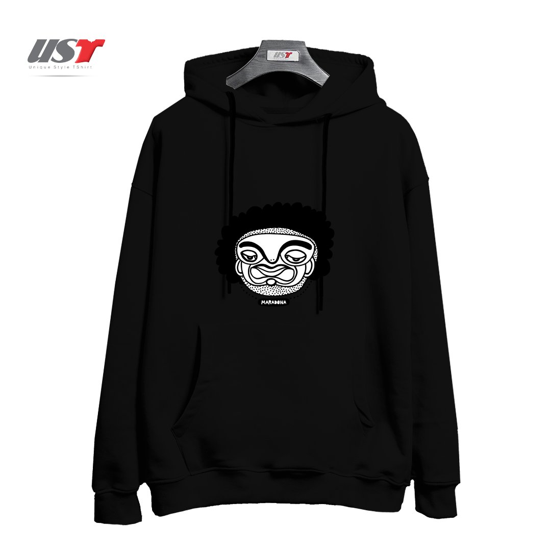 طرح MARADONA هودی اورسایزرنگ مشکی