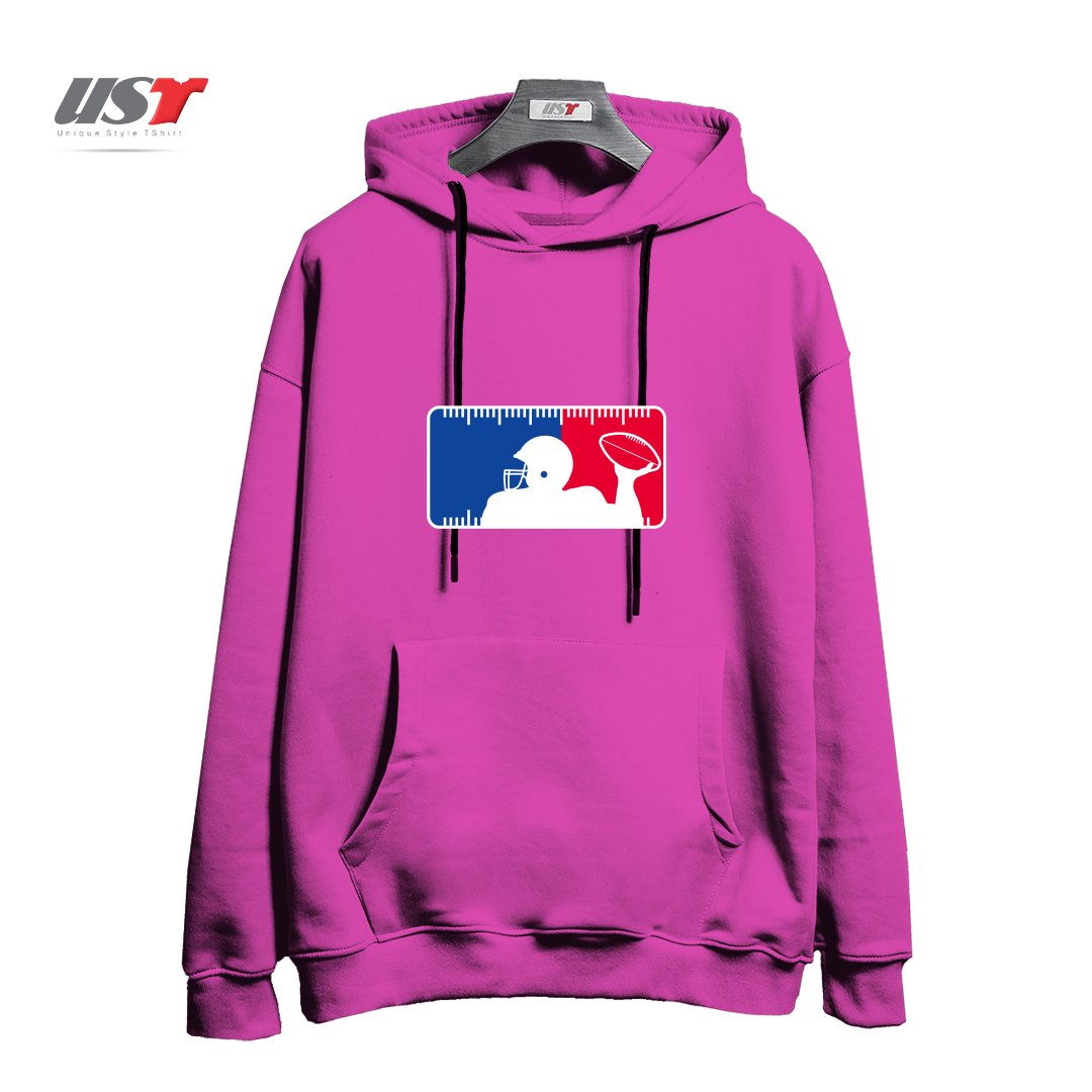 طرح MAJOR LEAGUE FOOTBALL هودی اورسایزرنگ صورتی