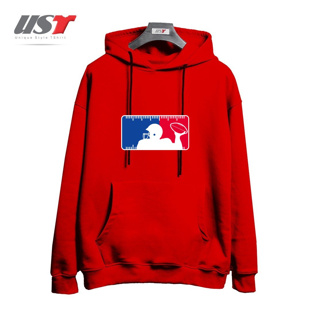 طرح MAJOR LEAGUE FOOTBALL هودی اورسایزرنگ قرمز