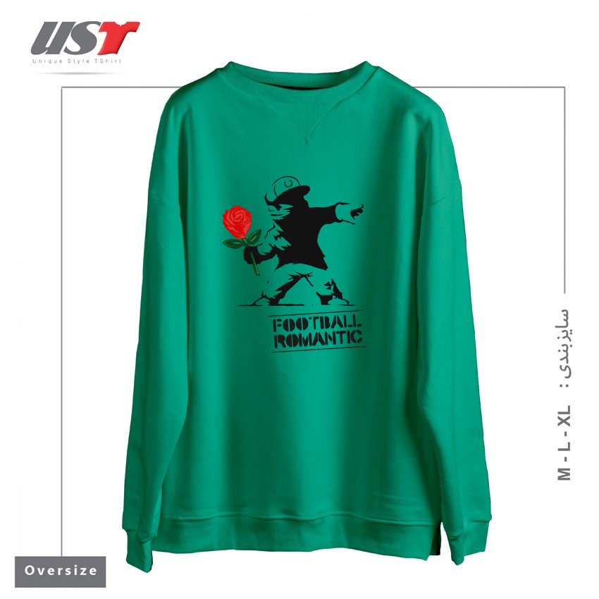 سوییشرت اورسایز طرح FOOTBALL ROMANTIC