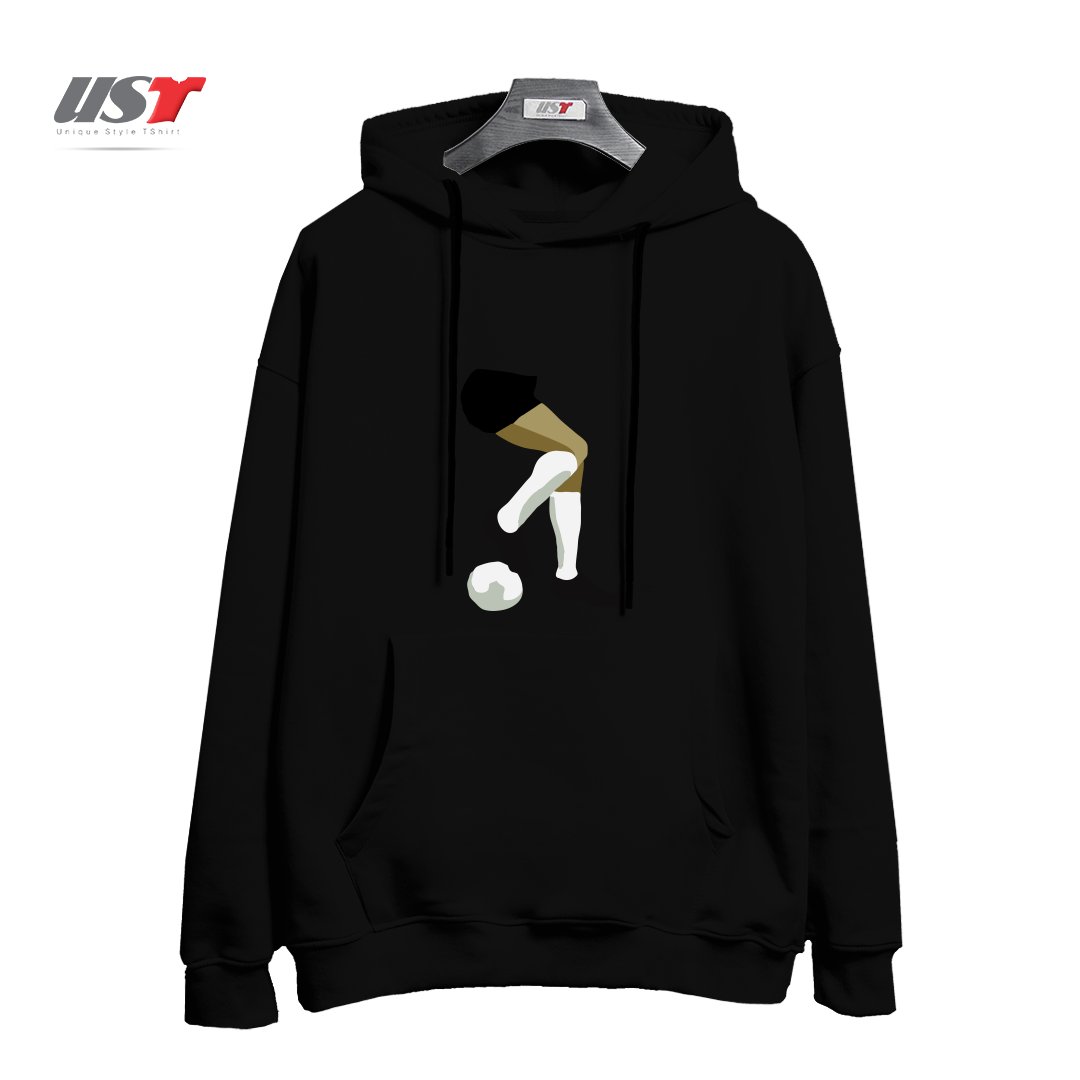 طرح FOOTBALL DRAG BACK هودی اورسایزرنگ مشکی