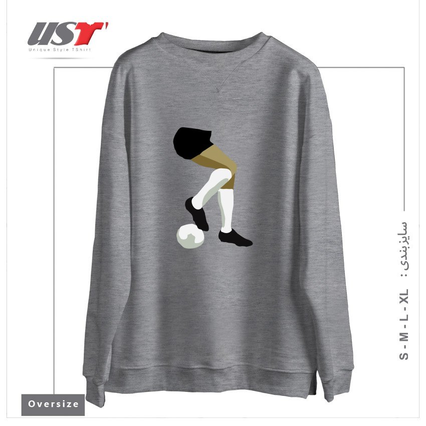سوییشرت اورسایز طرح FOOTBALL DRAG BACK