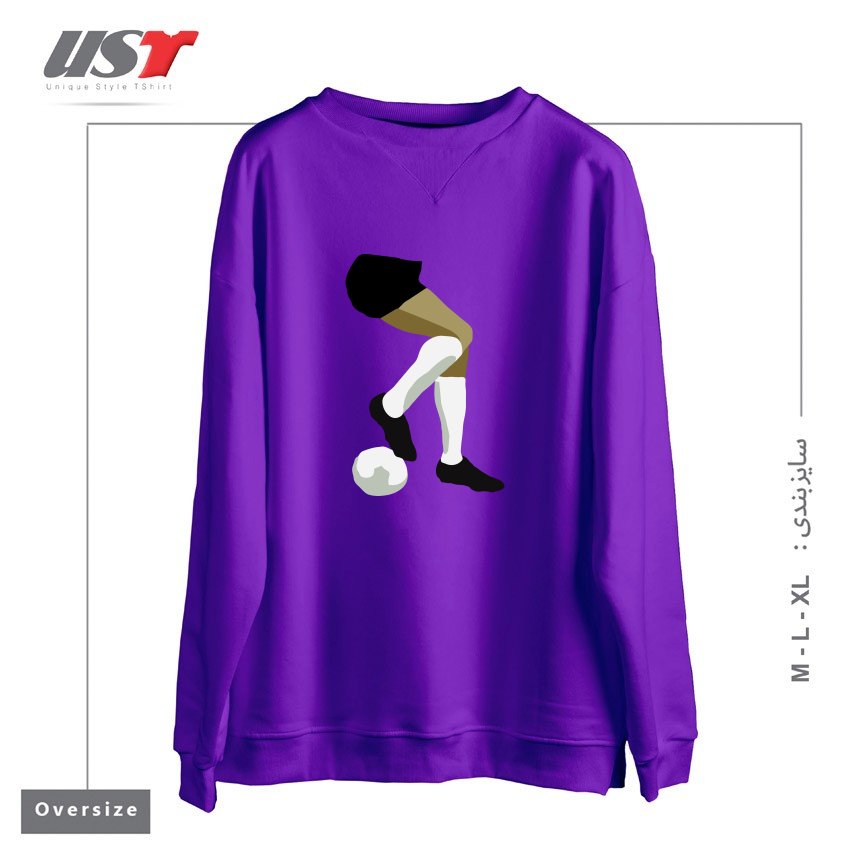 سوییشرت اورسایز طرح FOOTBALL DRAG BACK