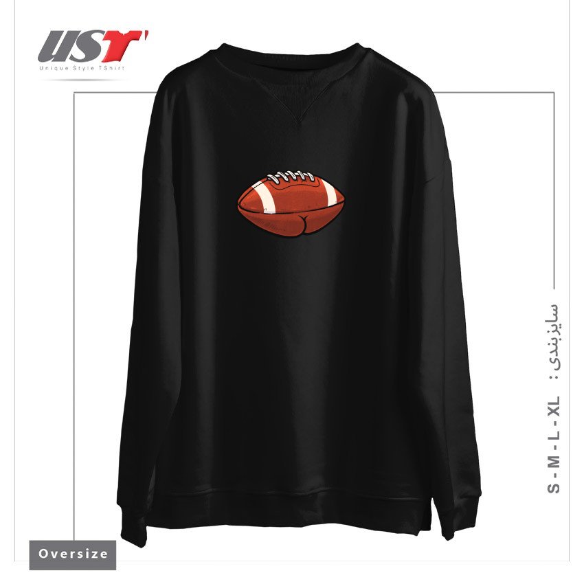 سوییشرت اورسایز طرح FOOTBALL BUTT