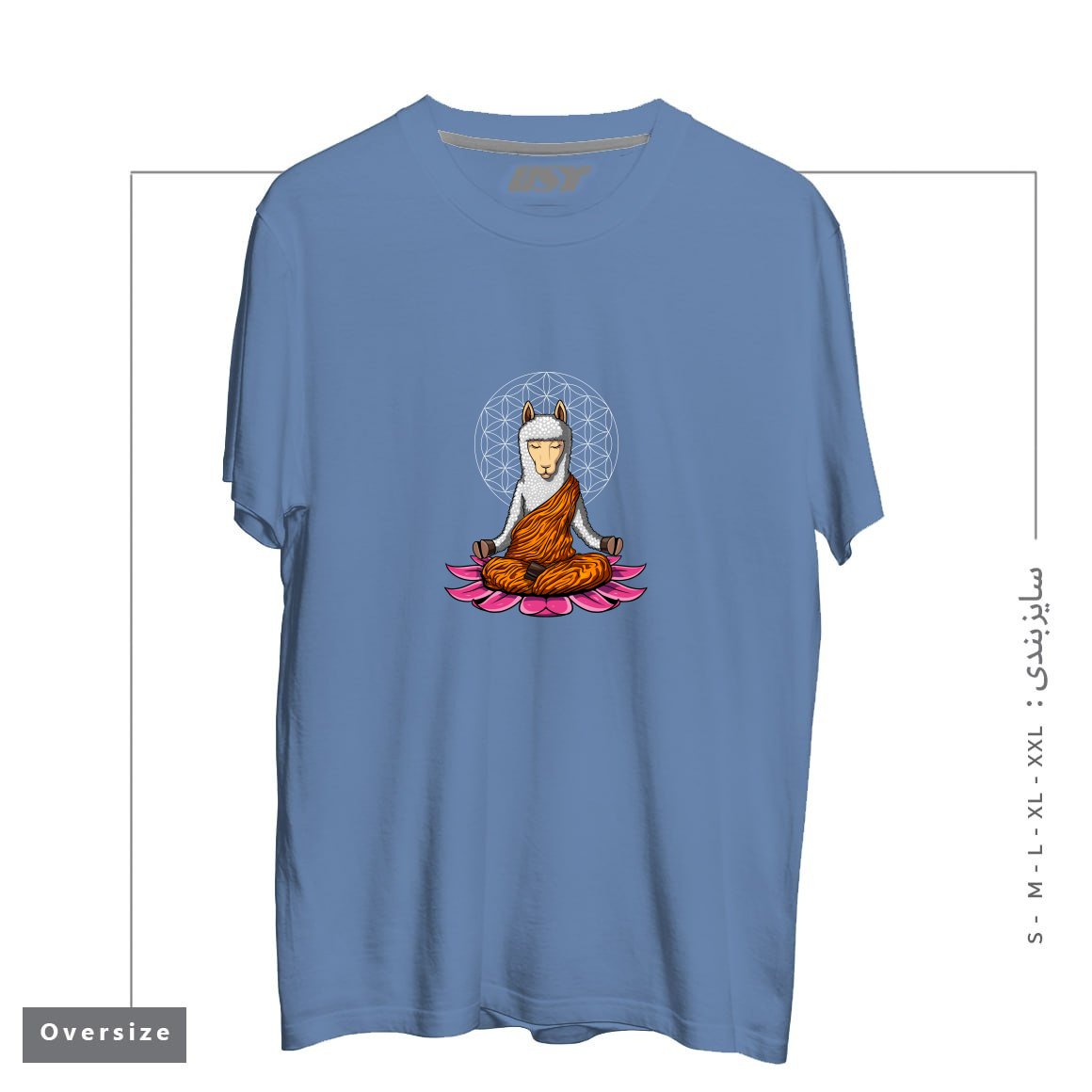 تیشرت اورسایز طرح LLAMA BUDDHA