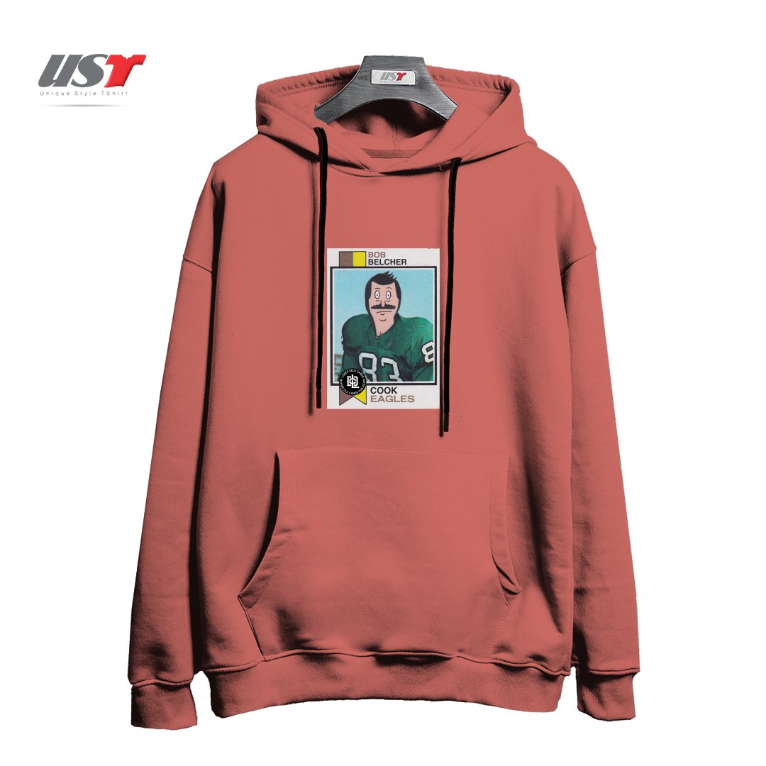 طرح BOB BELCHER هودی اورسایزرنگ آجری