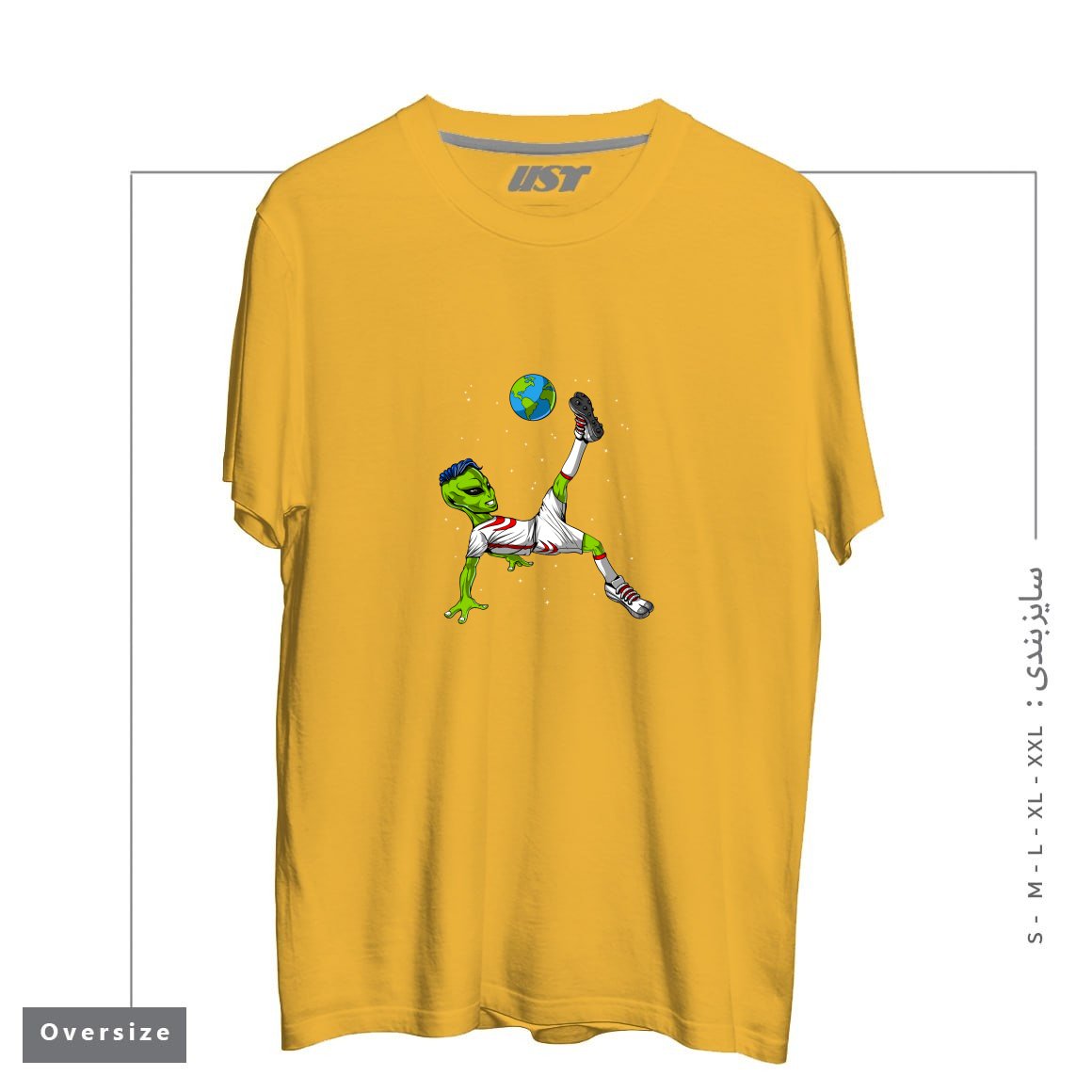 تیشرت اورسایز طرح ALIEN SOCCER