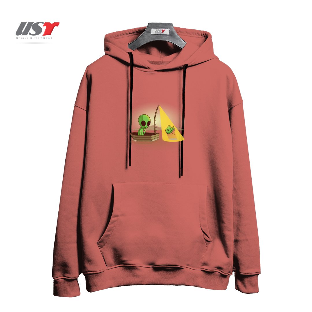 هودی اورسایز طرح ALIEN FISHING