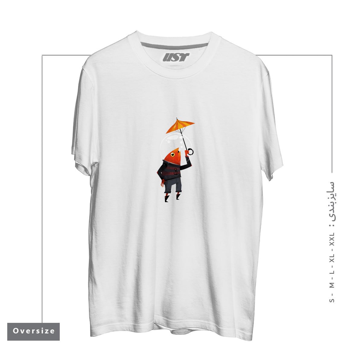 طرح GLOU-GLOU تیشرت اورسایزرنگ سفید