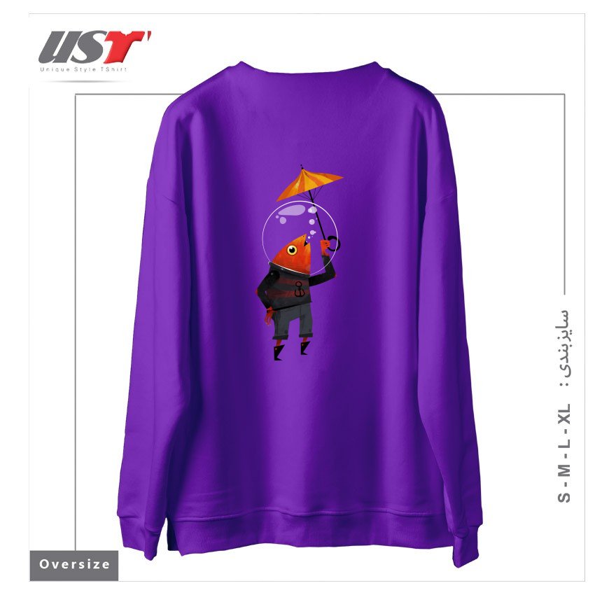 طرح GLOU-GLOU سوییشرت اورسایزرنگ بنفش