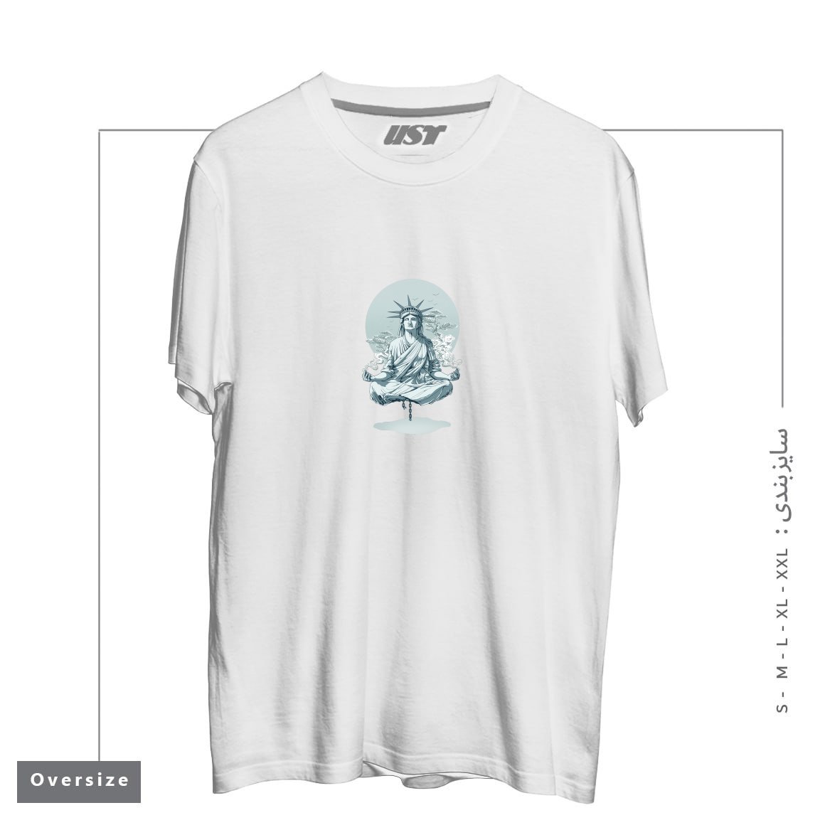 تیشرت اورسایز طرح MEDITATING STATUE