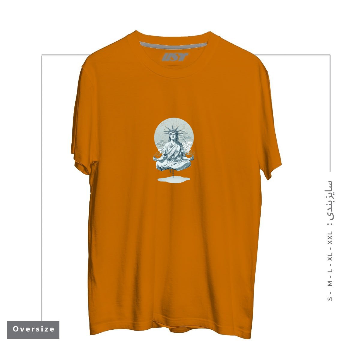 تیشرت اورسایز طرح MEDITATING STATUE