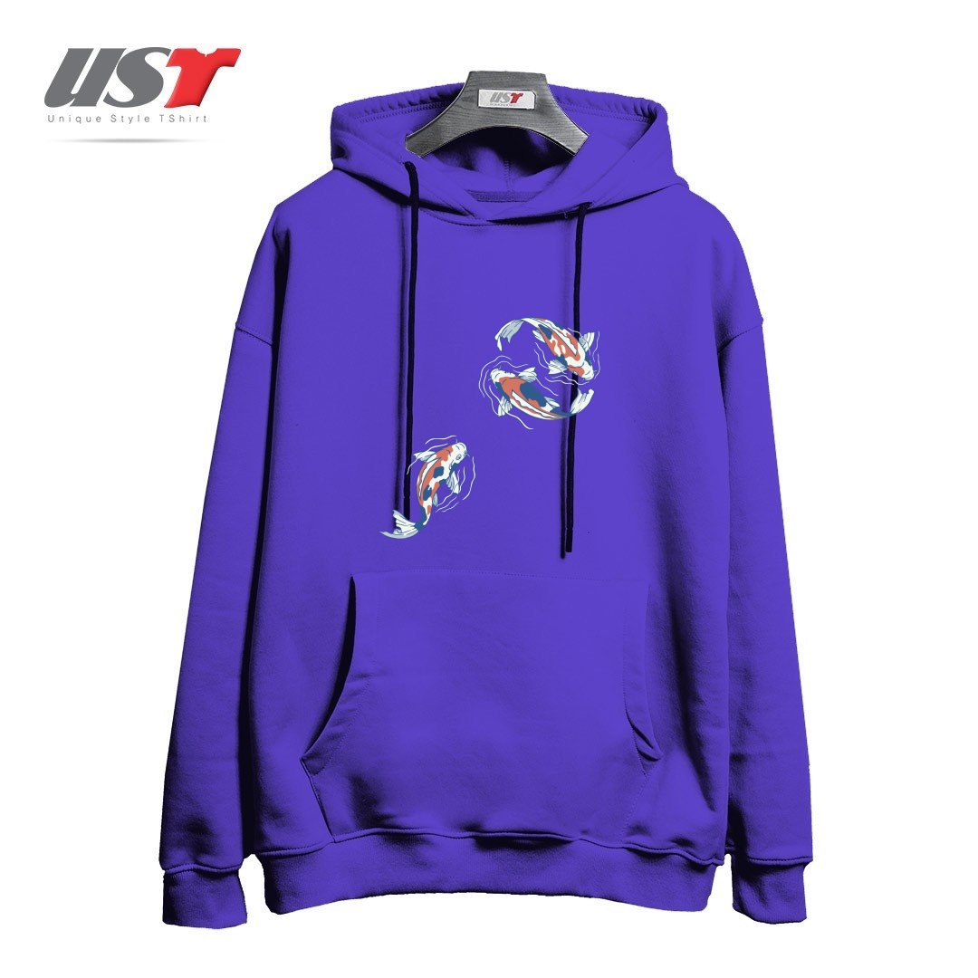 هودی اورسایز طرح KOI LAKE TRADITIONAL JAPANESE BY TOBE FONSECA