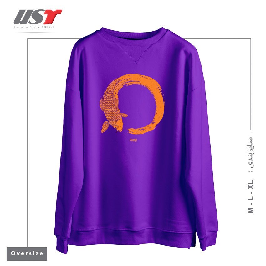 سوییشرت اورسایز طرح THE BEAUTY OF IMPERFECTION