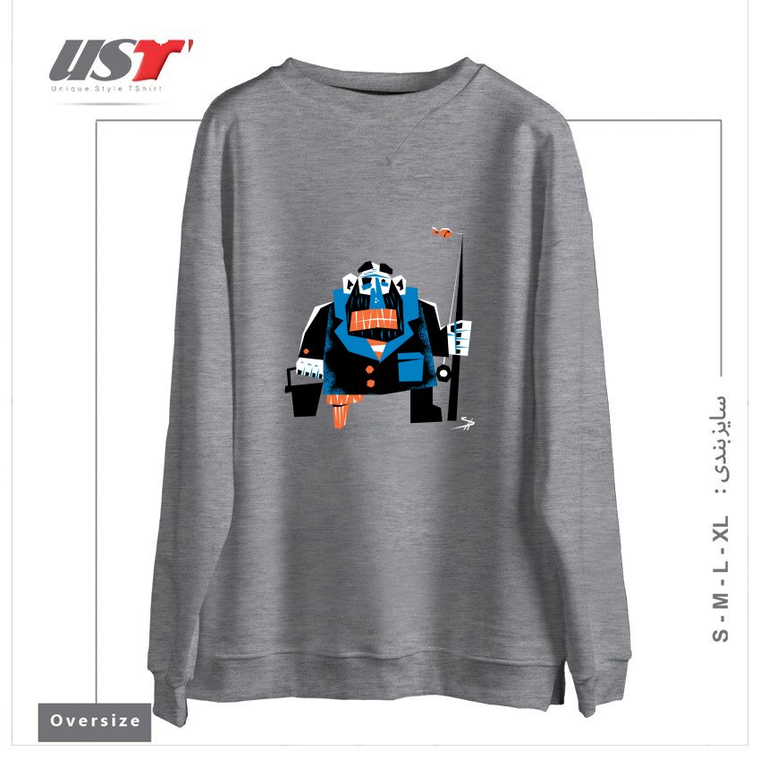 سوییشرت اورسایز طرح THE FISHERMAN