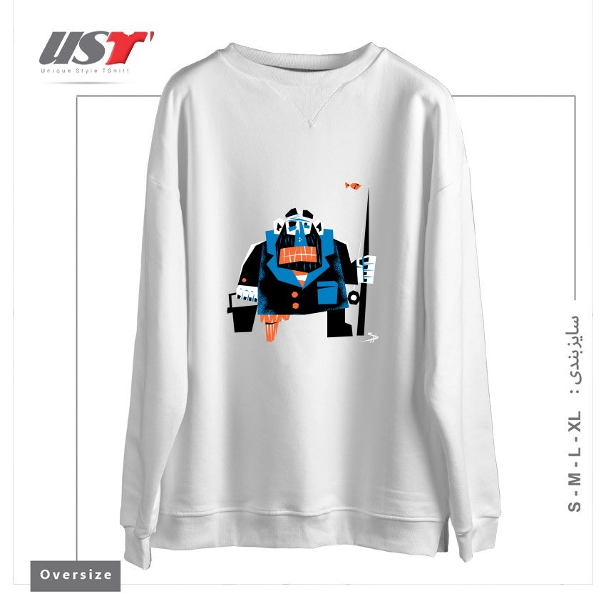 سوییشرت اورسایز طرح THE FISHERMAN