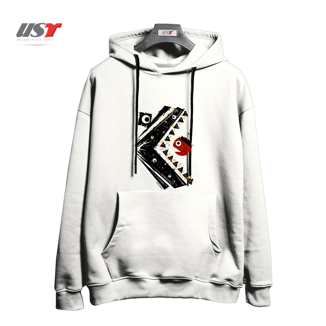 طرح ALL SEEING MONSTER هودی اورسایزرنگ سفید