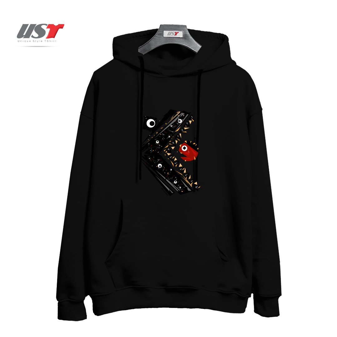 طرح ALL SEEING MONSTER هودی اورسایزرنگ مشکی