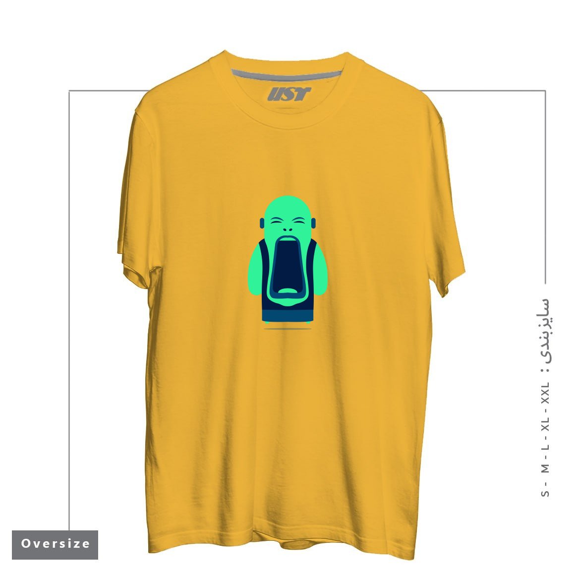 تیشرت اورسایز طرح ANGRY BUDDHA