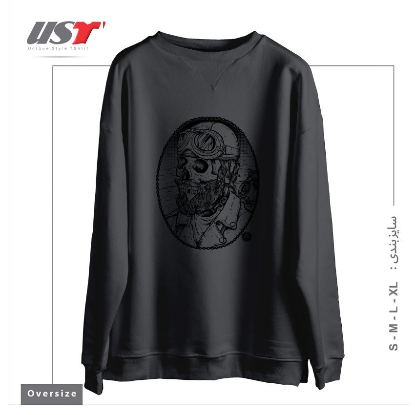 سوییشرت اورسایز طرح BIKER3