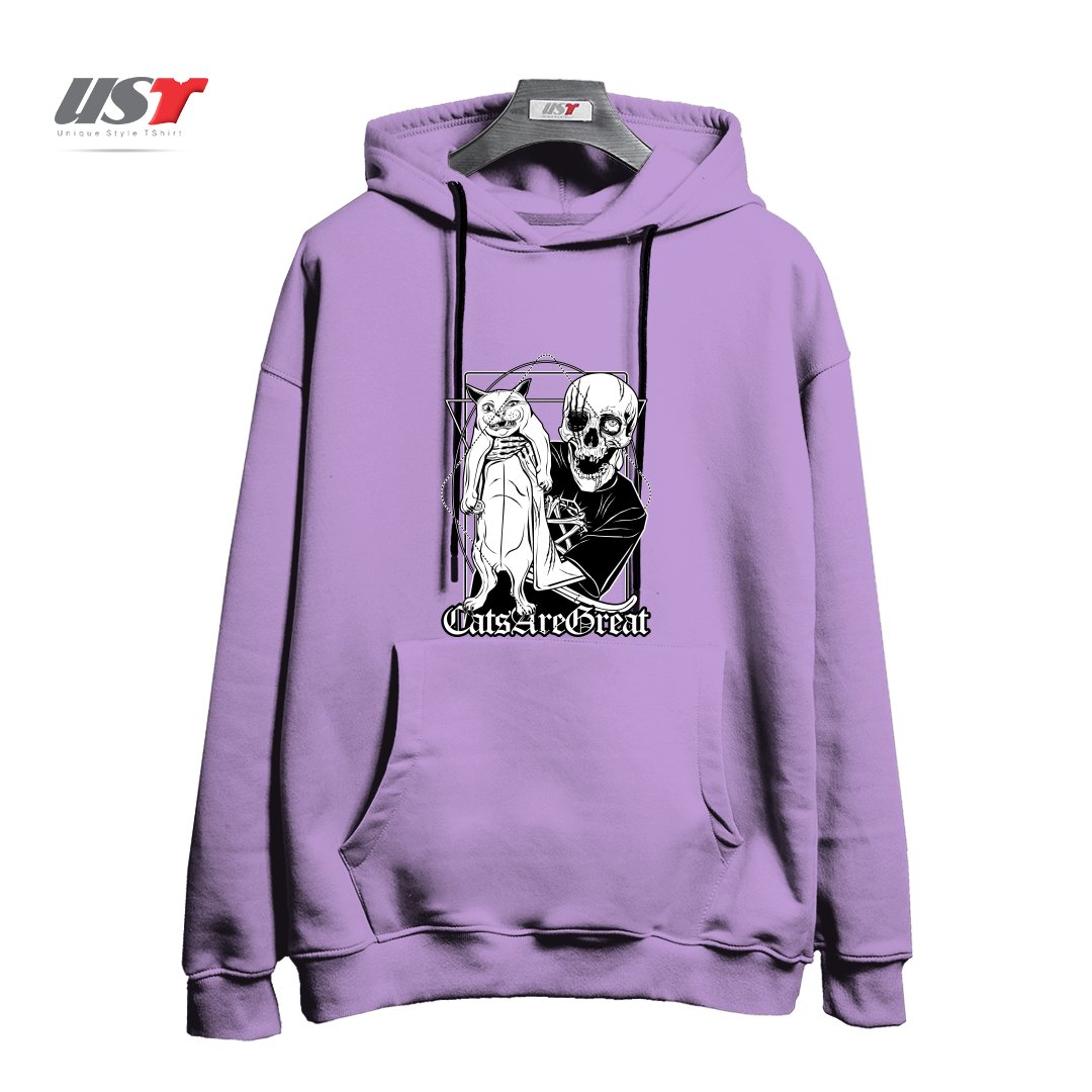 طرح CATS ARE GREAT هودی اورسایزرنگ یاسی