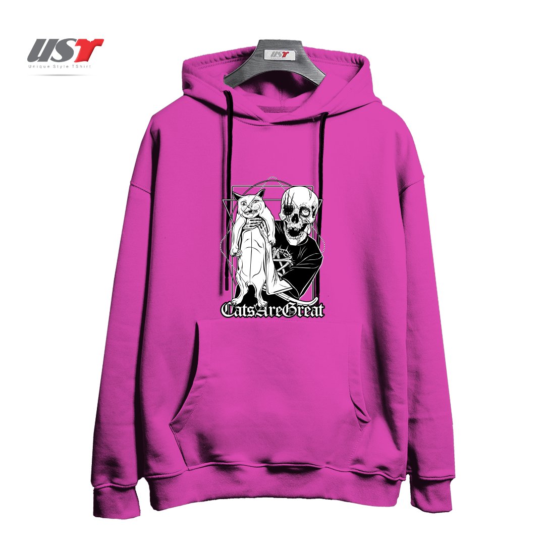 هودی اورسایز طرح CATS ARE GREAT