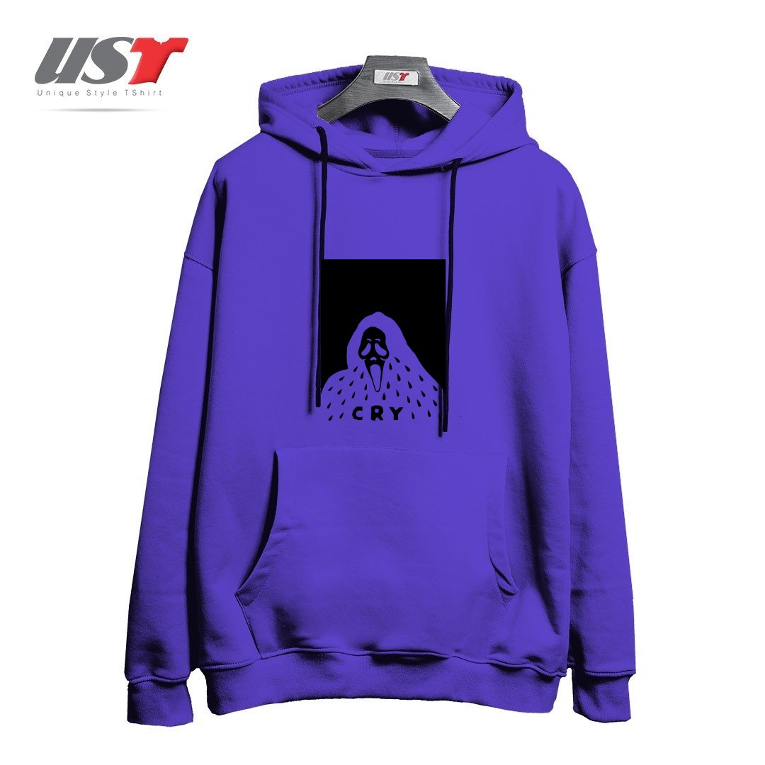 طرح CRY هودی اورسایزرنگ بنفش