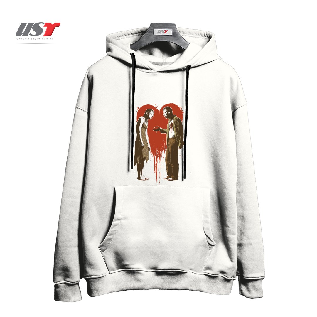 هودی اورسایز طرح ZOMBIE ROMANCE