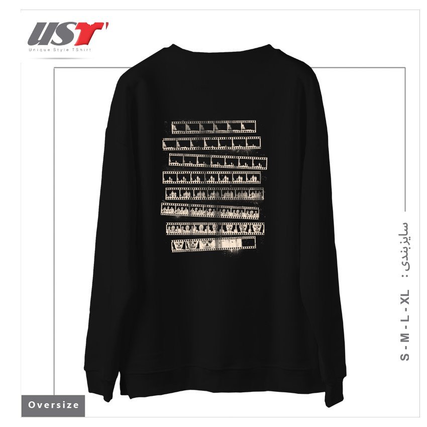 طرح Z MOVIE سوییشرت اورسایزرنگ مشکی