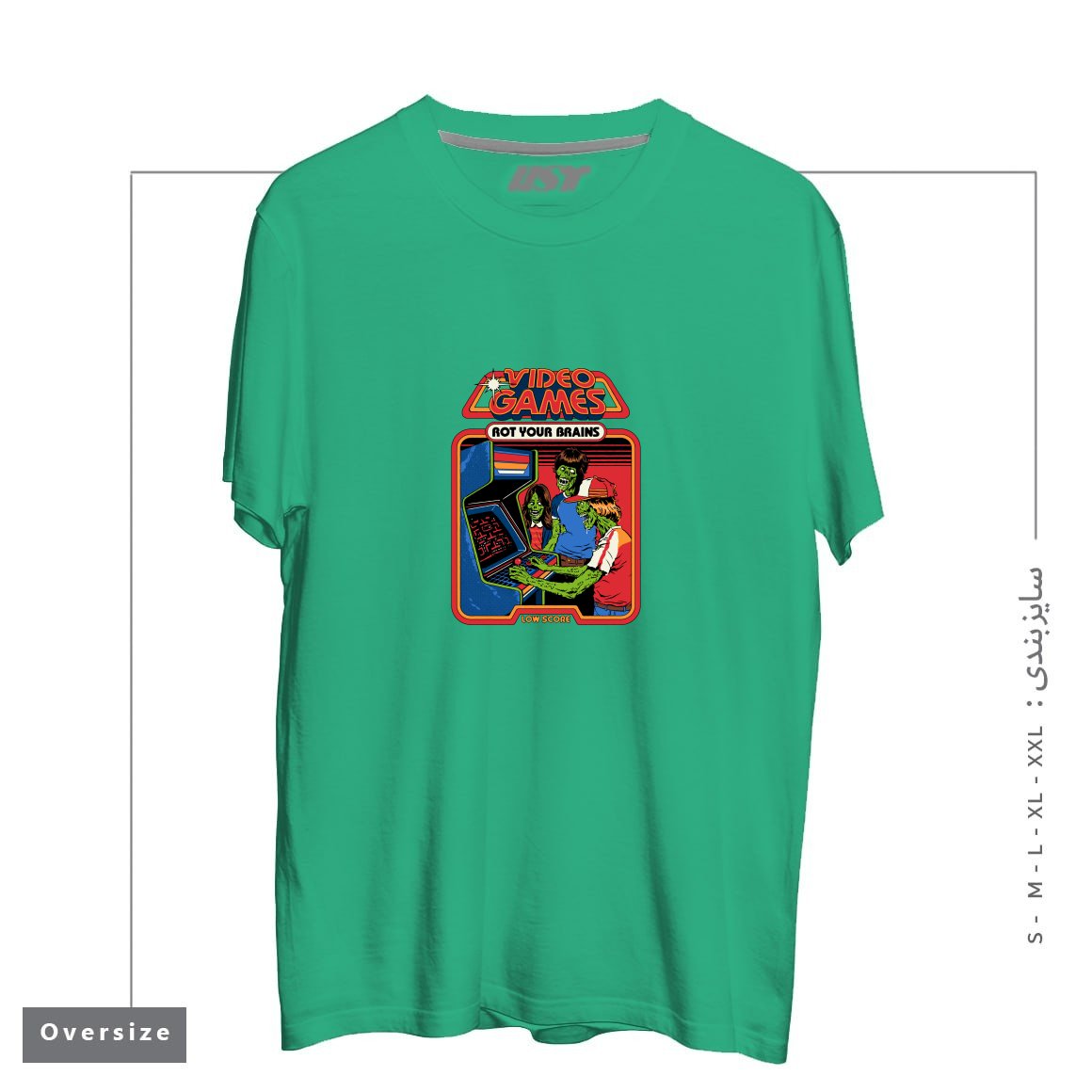 تیشرت اورسایز طرح VIDEO GAMES ROT YOUR BRAINS