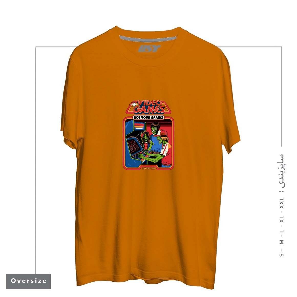 طرح VIDEO GAMES ROT YOUR BRAINS تیشرت اورسایزرنگ پرتغالی