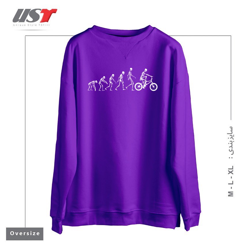 طرح EVOLUTION BMX سوییشرت اورسایزرنگ بنفش