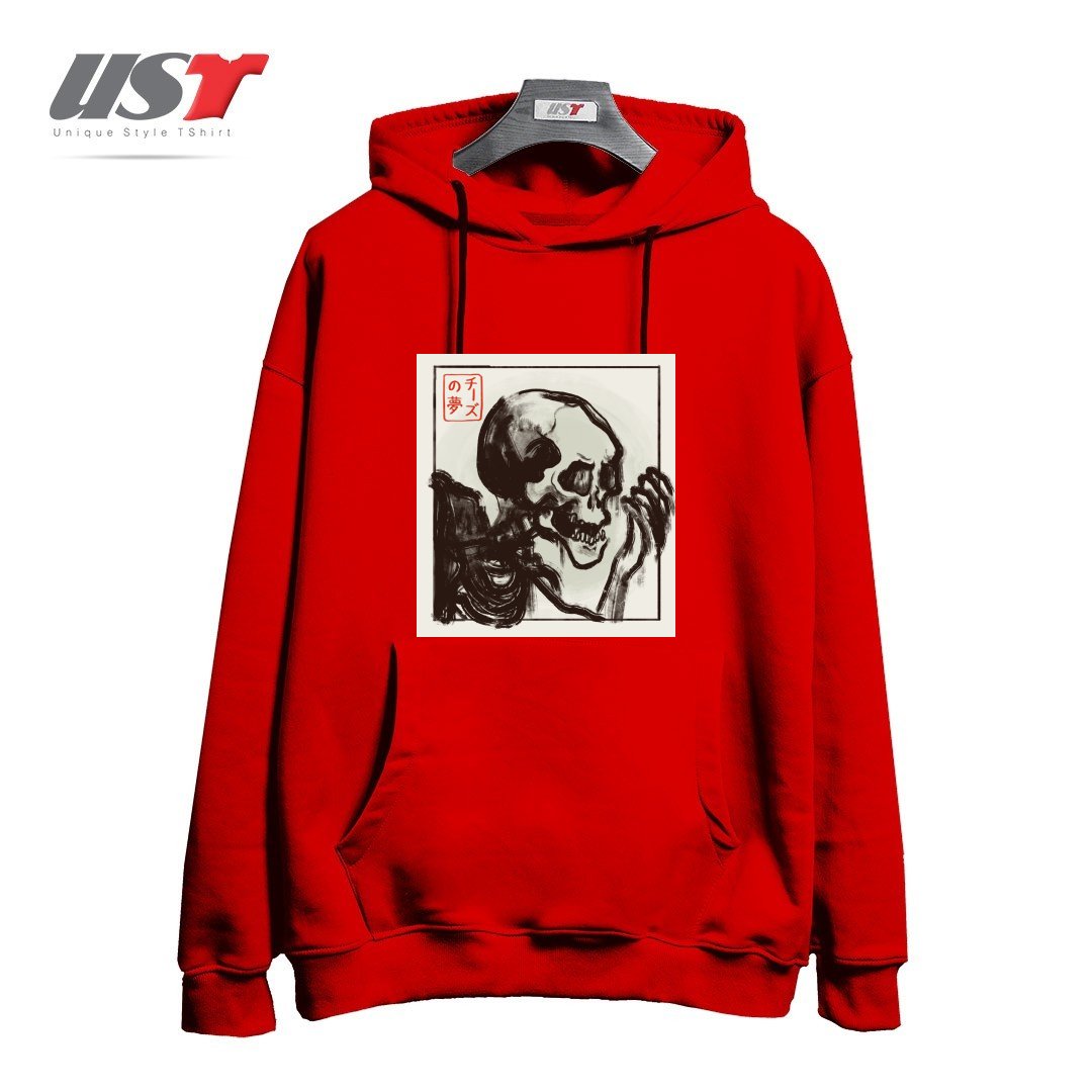 طرح EDO HORROR هودی اورسایزرنگ قرمز