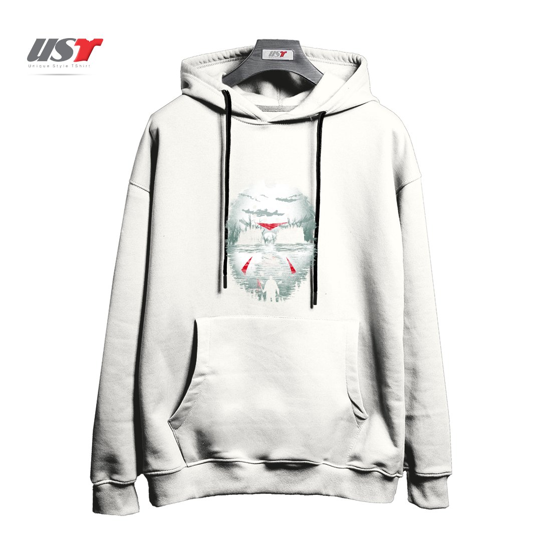 طرح FRIDAY NIGHT TERROR هودی اورسایزرنگ سفید