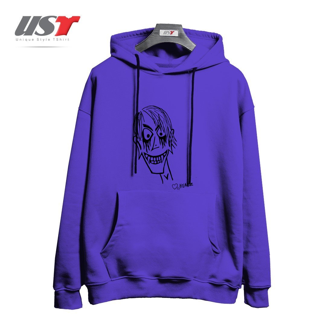 طرح HALLOWEEN DRAKE MAN هودی اورسایزرنگ بنفش