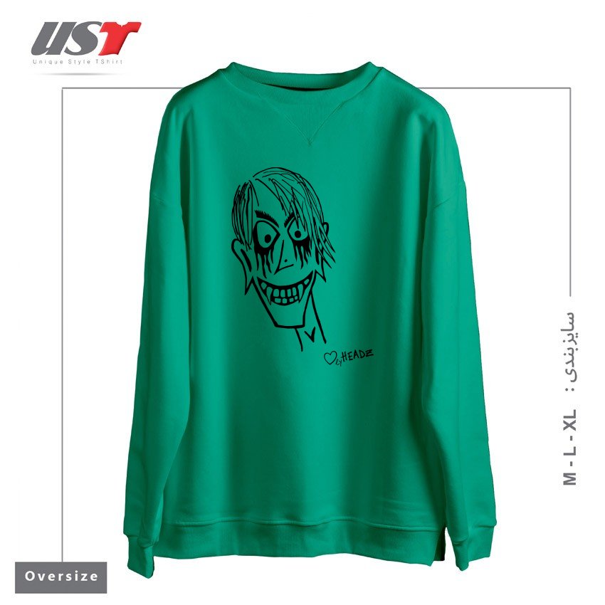 سوییشرت اورسایز طرح HALLOWEEN DRAKE MAN