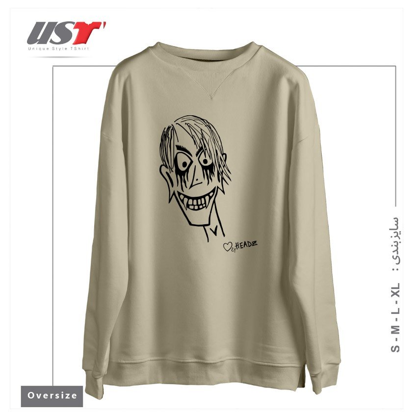 سوییشرت اورسایز طرح HALLOWEEN DRAKE MAN