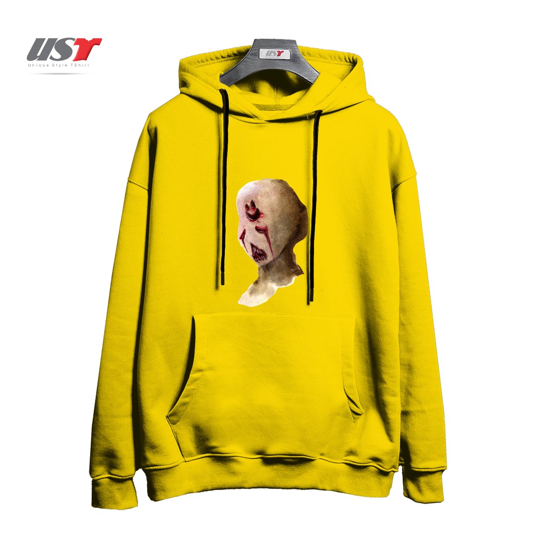 طرح HAPPY هودی اورسایزرنگ زرد