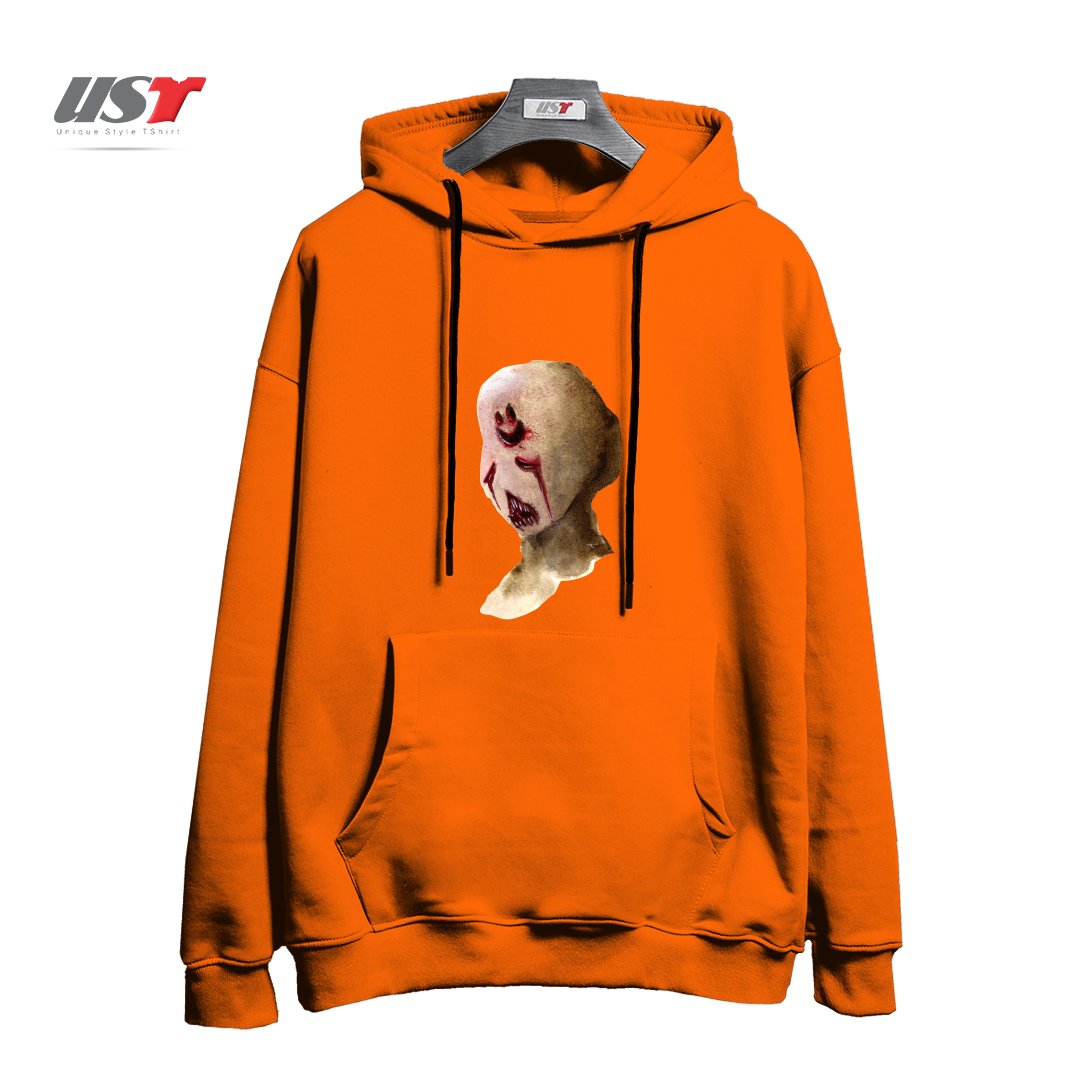 طرح HAPPY هودی اورسایزرنگ نارنجی