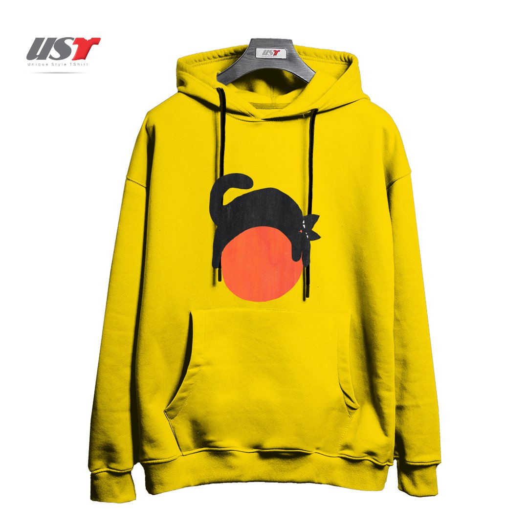 طرح MOOD هودی اورسایزرنگ زرد