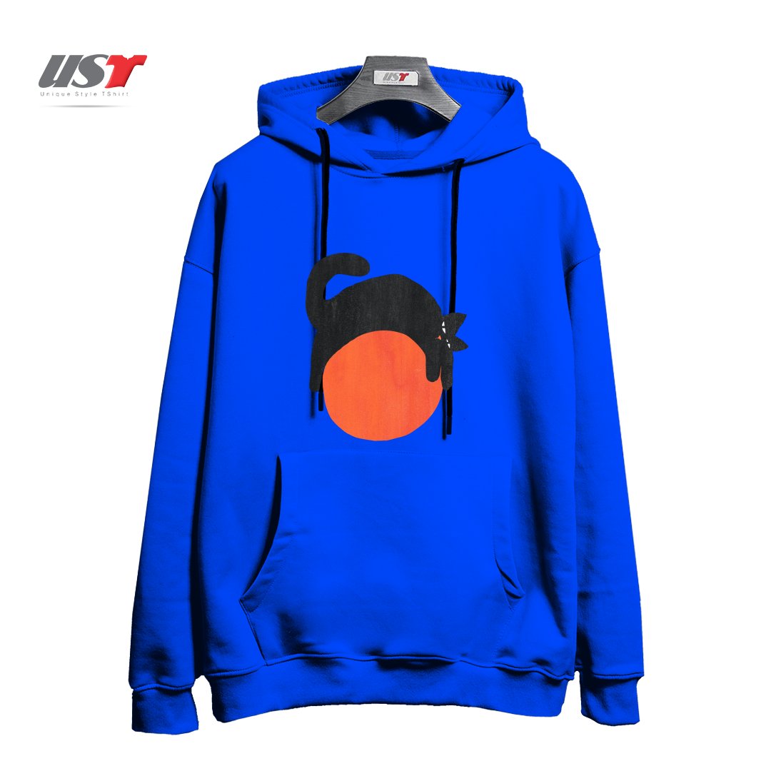 طرح MOOD هودی اورسایزرنگ آبی شالی