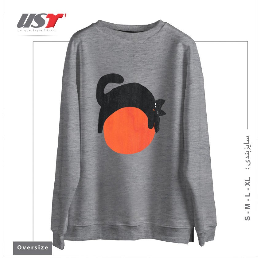 سوییشرت اورسایز طرح MOOD