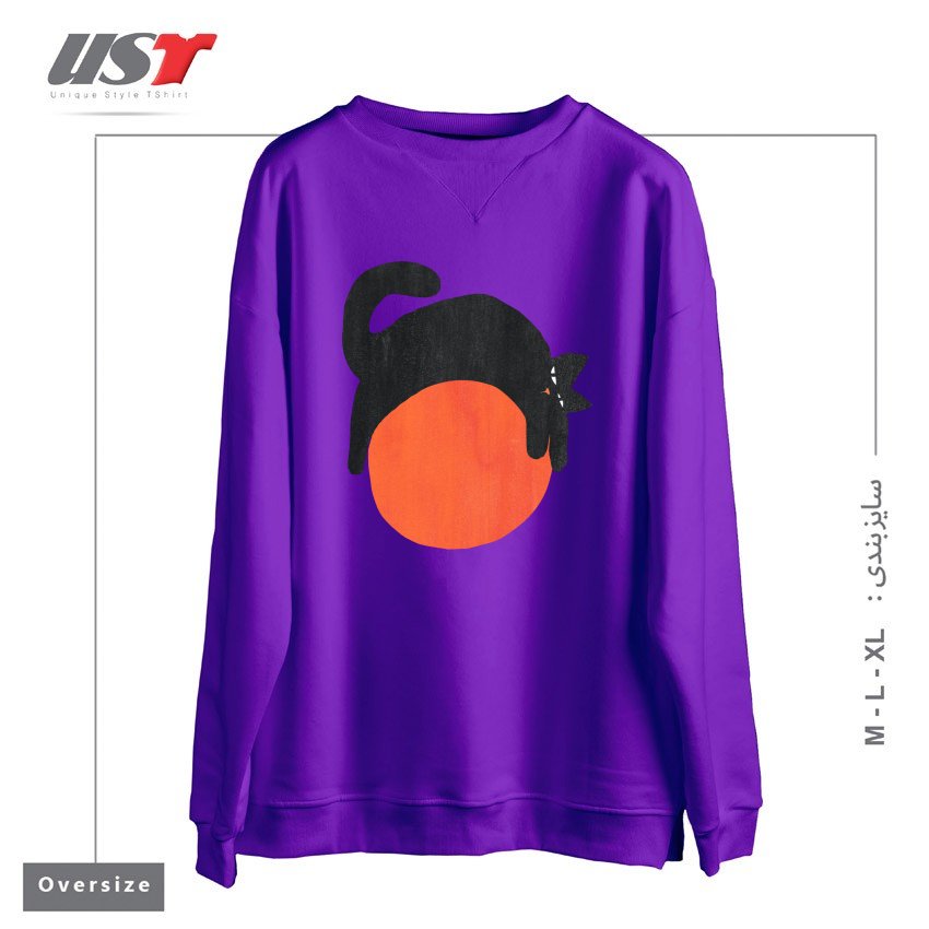 سوییشرت اورسایز طرح MOOD