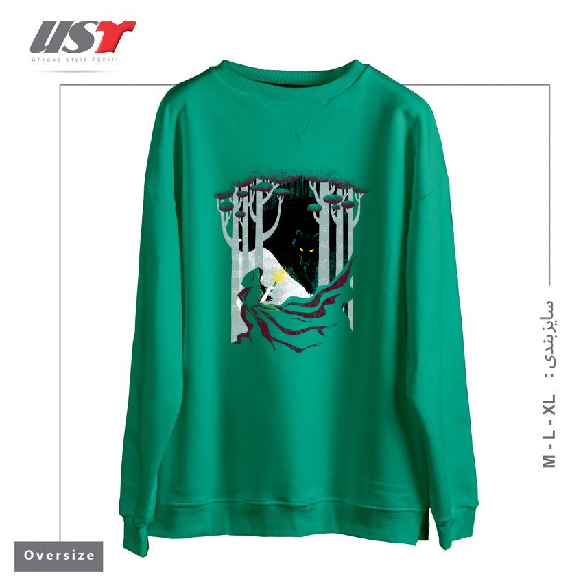 سوییشرت اورسایز طرح INTO THE WOODS