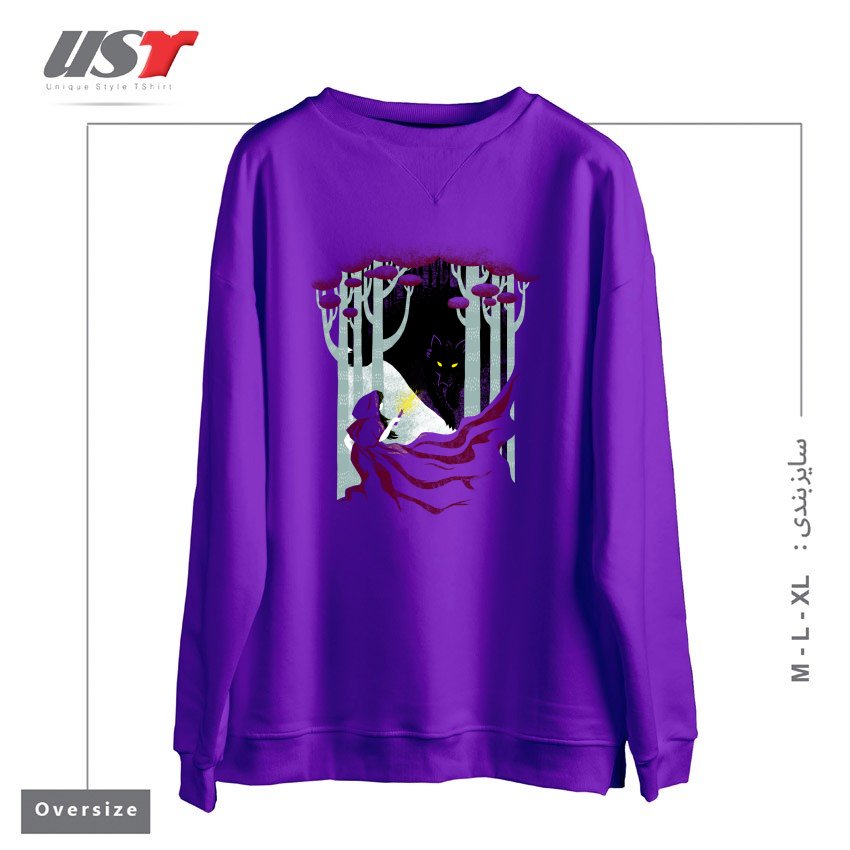 سوییشرت اورسایز طرح INTO THE WOODS