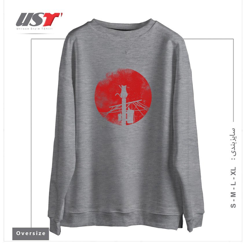سوییشرت اورسایز طرح ITACHI CAT