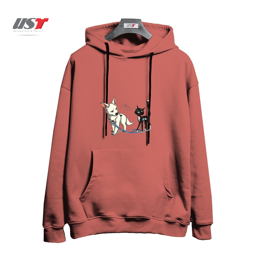 هودی اورسایز طرح BOLT AND MITTENS