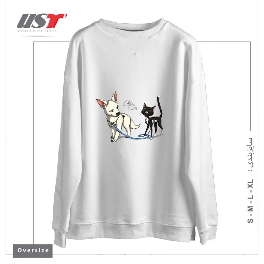 سوییشرت اورسایز طرح BOLT AND MITTENS