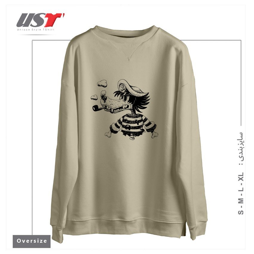 سوییشرت اورسایز طرح NU POGODI! WOLF3211